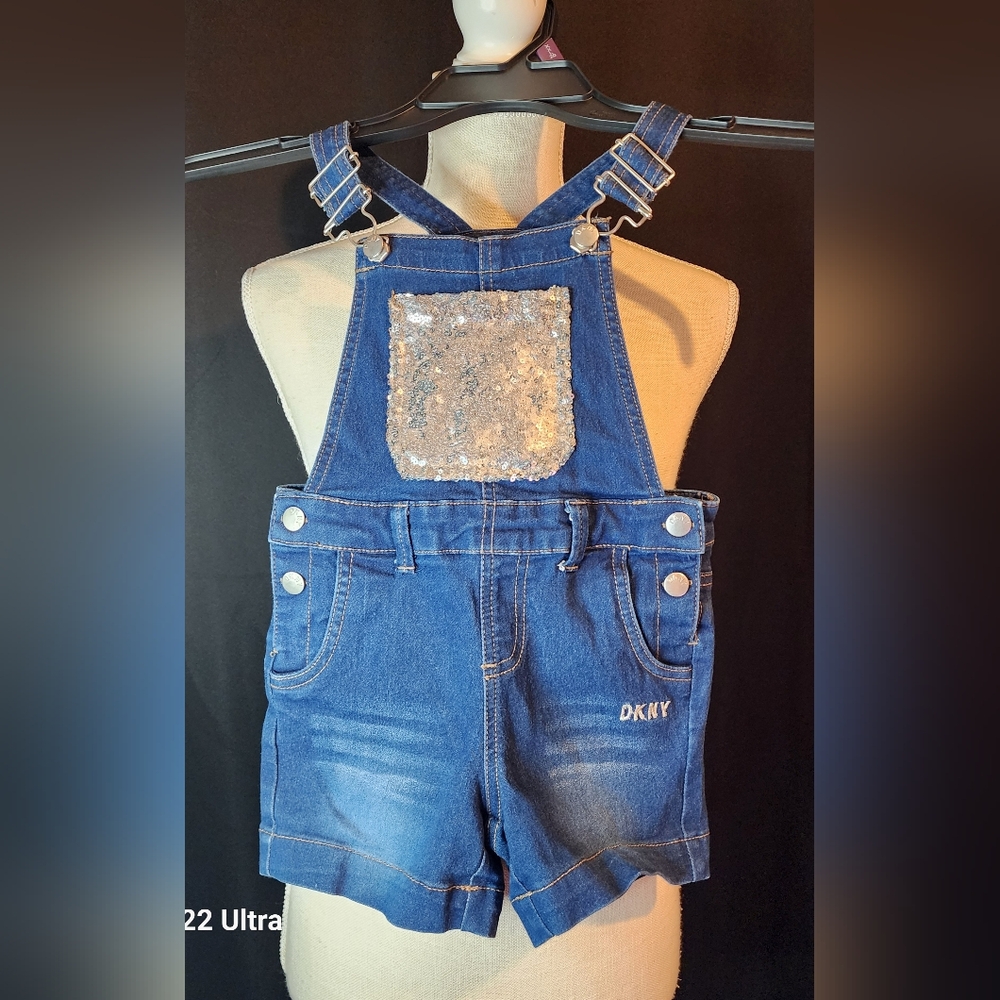Little Girls 3T DKNY Shorts Overalls